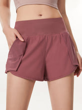 Women Elastic Waist Double Layer Casual Running Shorts with Side Pockets,Women Yoga Running Shorts 2 in 1 Workout Athletic Shorts S-XL Sai Feel